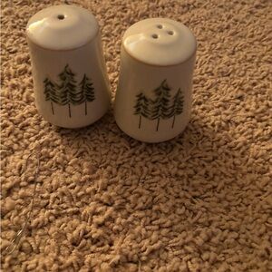 Ceramic Tree Design Salt and Pepper Shakers